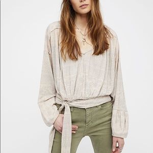 Free People Weekend Warrior Peasant Blouse